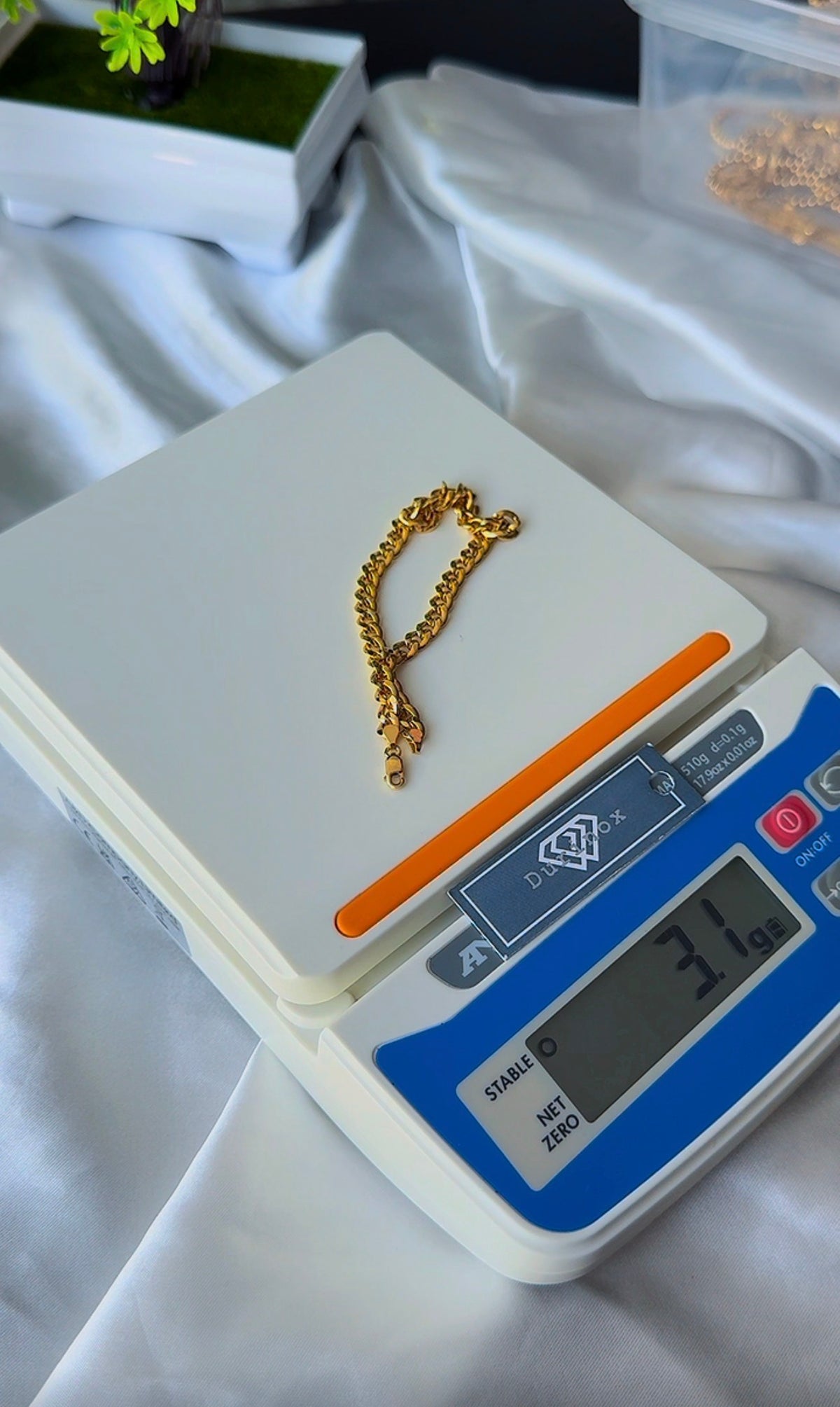 18K Solid Gold Cuban Bracelet – 3.1g - 8.5 Inches