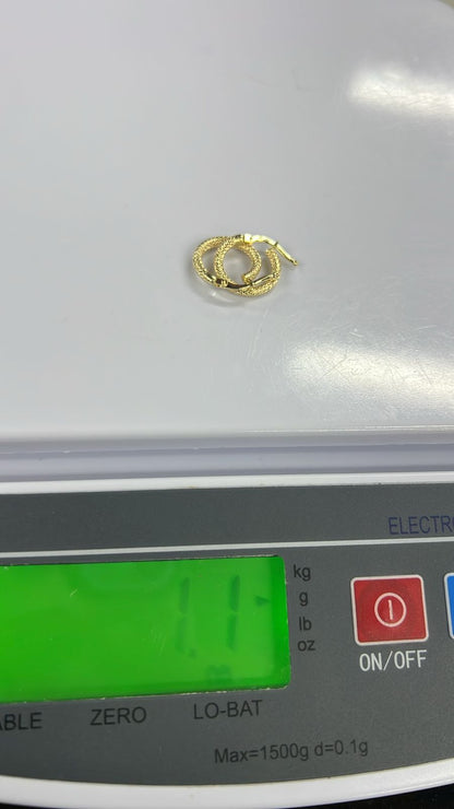 Defam 18K Real Gold Hoop Earrings