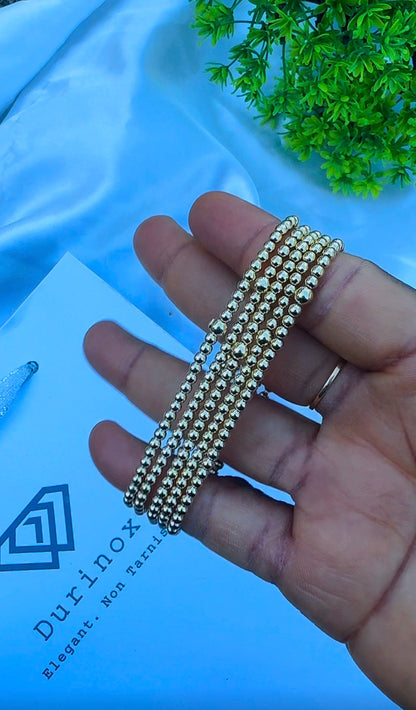 18K Solid Gold Stretchable Bangle (Shiny) | 1.9g | Small to Medium Wrists