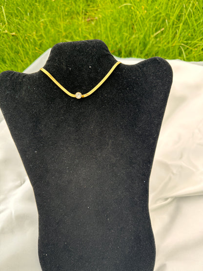 Dita Super Double Electroplated Hypoallergenic Stainless Steel Choker Chain Necklace