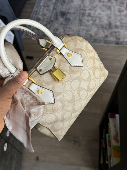 Monogram Leather Barrel Bag with Top Handles | LARYZ Everyday 051 | Small-Medium