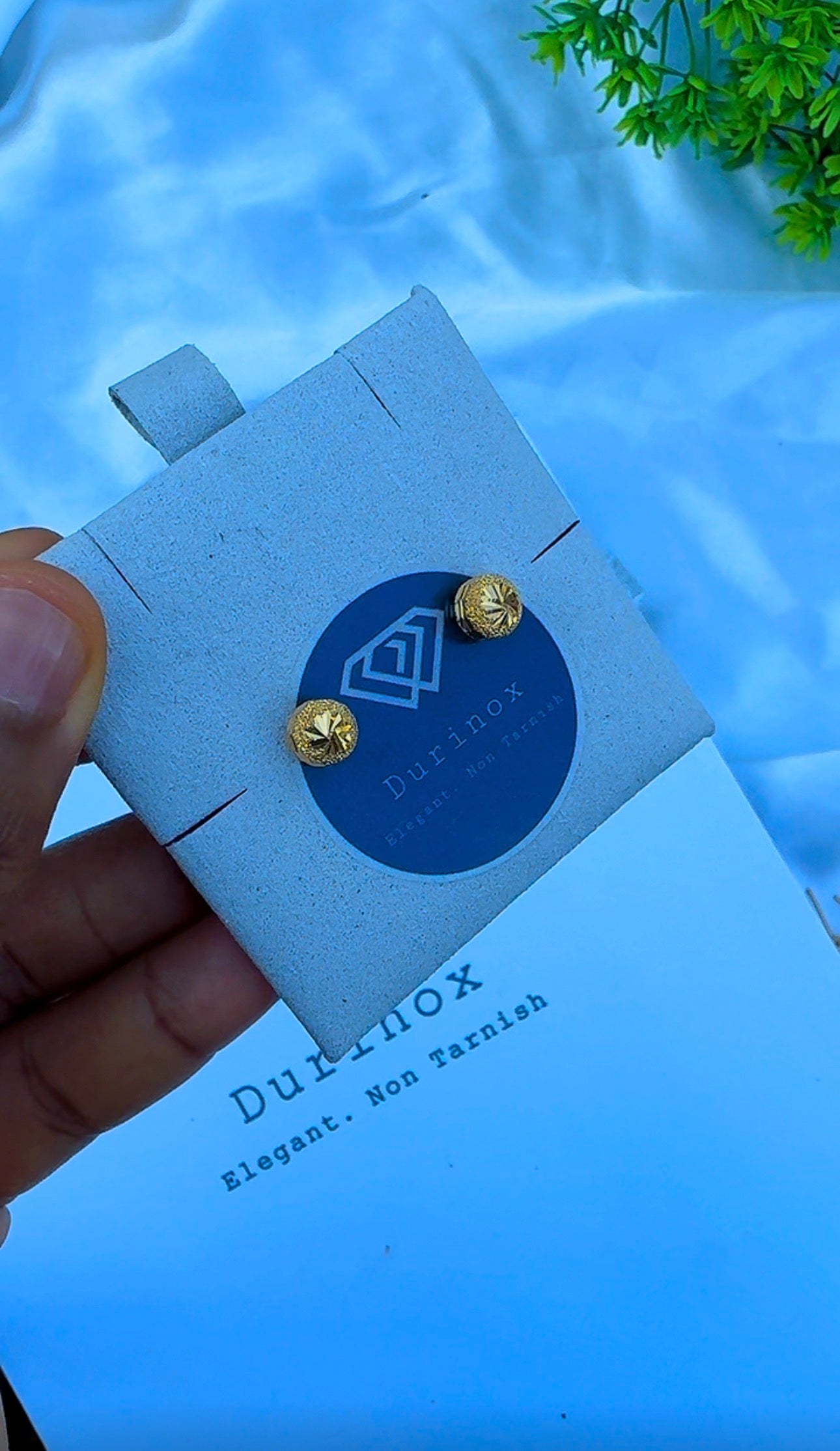 21 Karat Solid Gold Ball Stud Earrings | 1.8g & 2.0g | 3 Different Designs