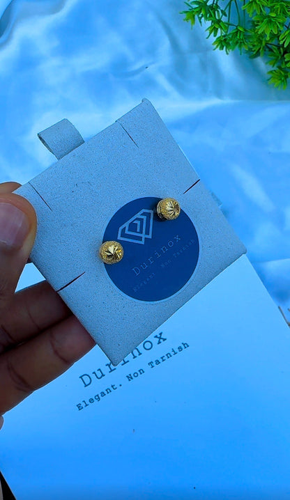 21 Karat Solid Gold Ball Stud Earrings | 1.8g & 2.0g | 3 Different Designs