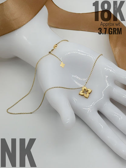 18K Solid Gold Star Instant Chain Necklace – 3.6g | 18 Inches