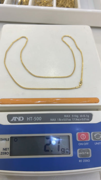 Degaarb 18ct Pure Gold Franco Chain