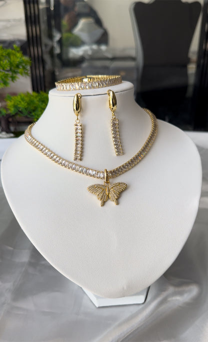 Disbut 10karat Gold Plated Jewellery Set for Engagements & Parties