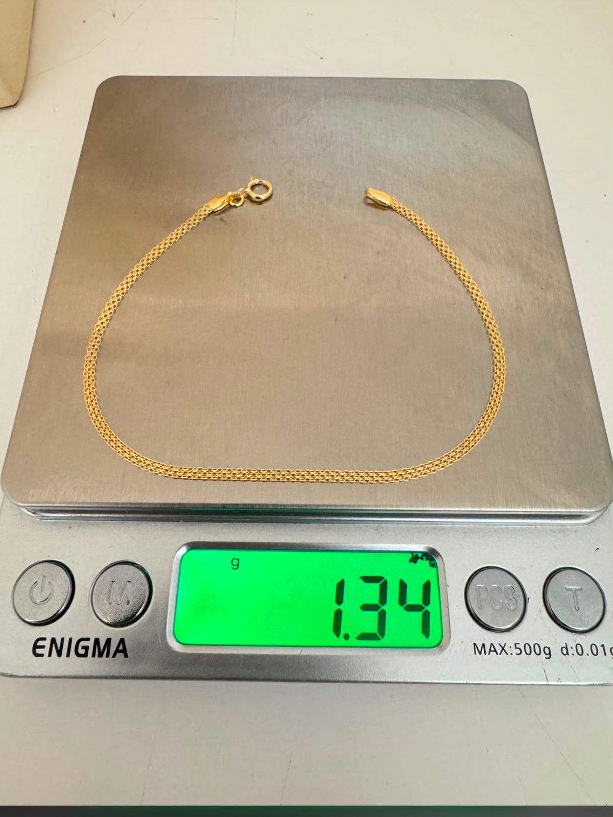 18ct Solid Gold Carpet Bracelets 7.5 Inches | 1.36g | Lightweight
