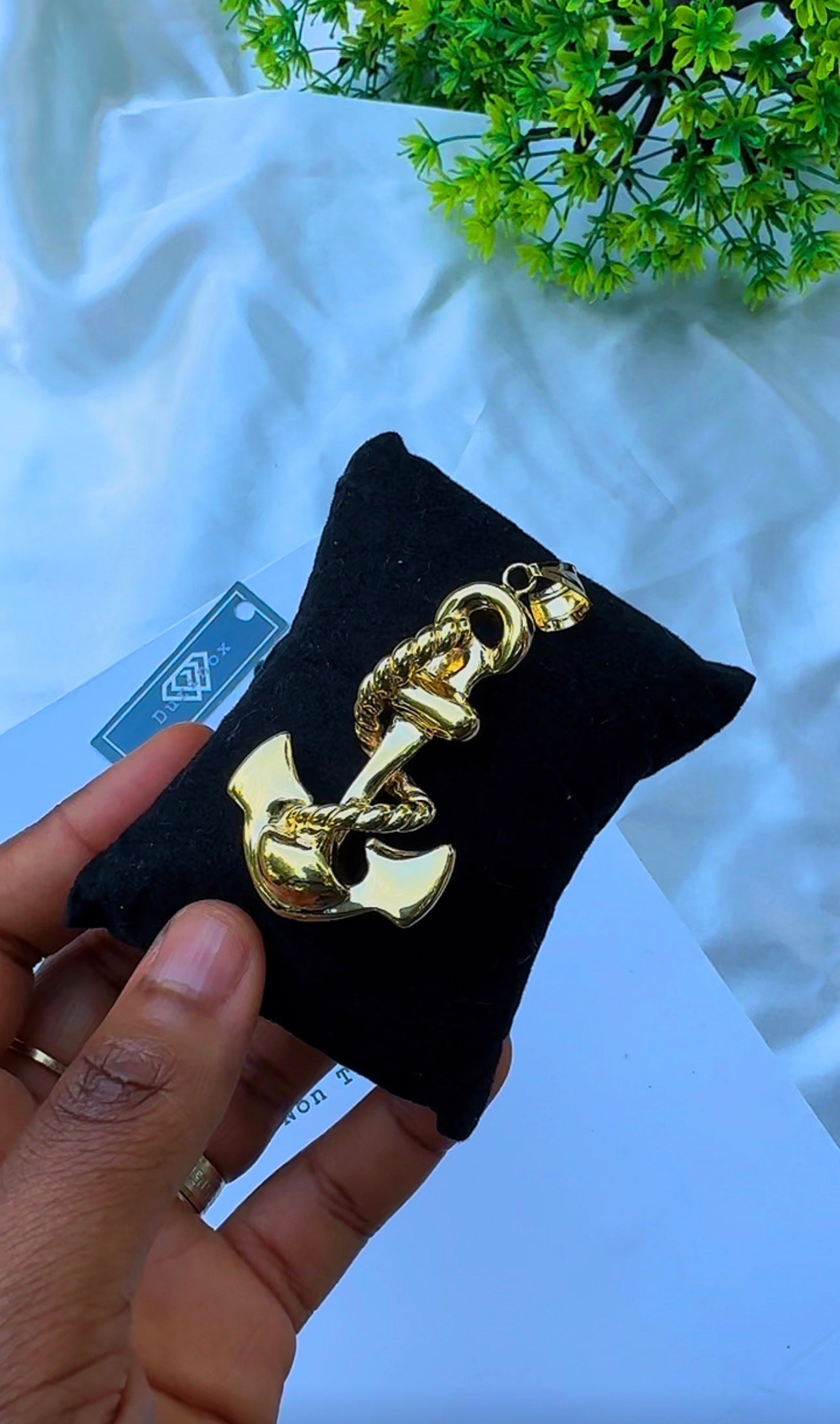 18K Solid Gold Anchor Pendant | Genuine Gold (Extra) Nautical Charm | 3.92g