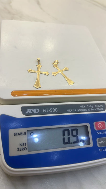 18k Solid Gold Cross Pendant | 0.45g
