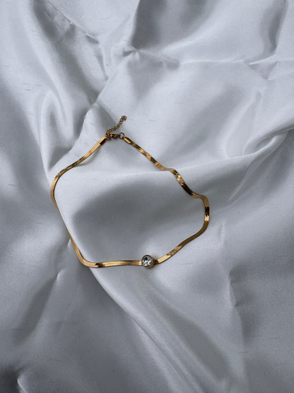 Dita Super Double Electroplated Hypoallergenic Stainless Steel Choker Chain Necklace