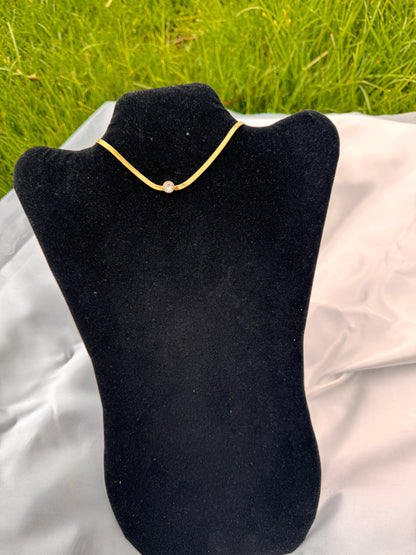 Dita Super Double Electroplated Hypoallergenic Stainless Steel Choker Chain Necklace