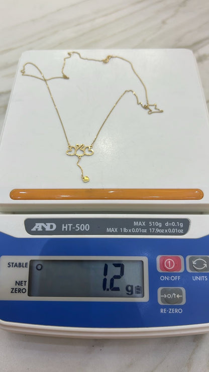 Defar 18ct Solid Gold Instant Chain Necklace 18 Inches