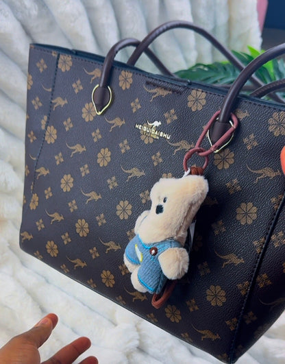 MEIELIDAI SHU Floral & Kangaroo Print Tote Bag  | LARYZ Everyday 041 | Big