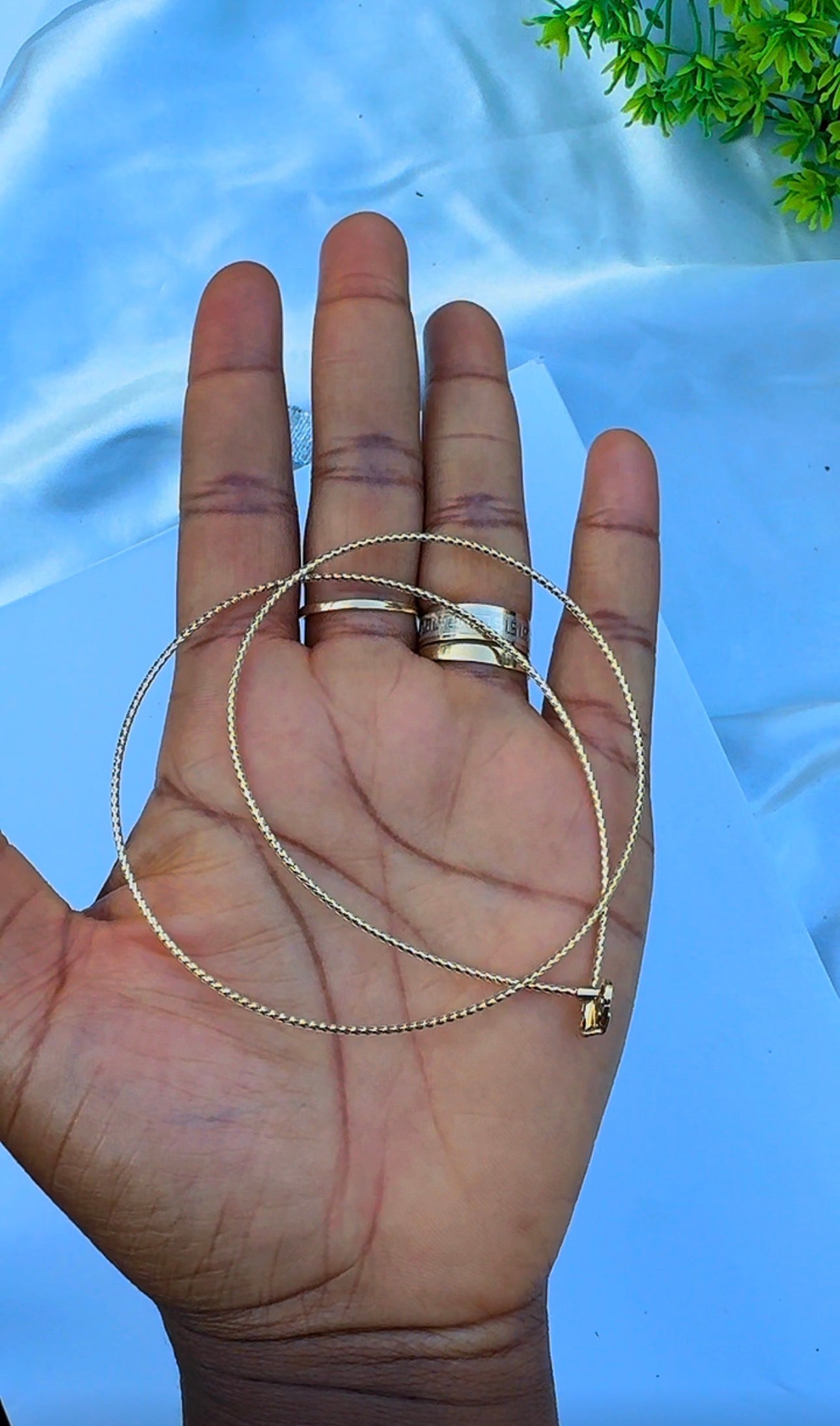 18K Solid Gold Chord Chain Necklace | 18 Inches | 2.5g (Extra)