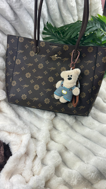 MEIELIDAI SHU Floral & Kangaroo Print Tote Bag  | LARYZ Everyday 041 | Big