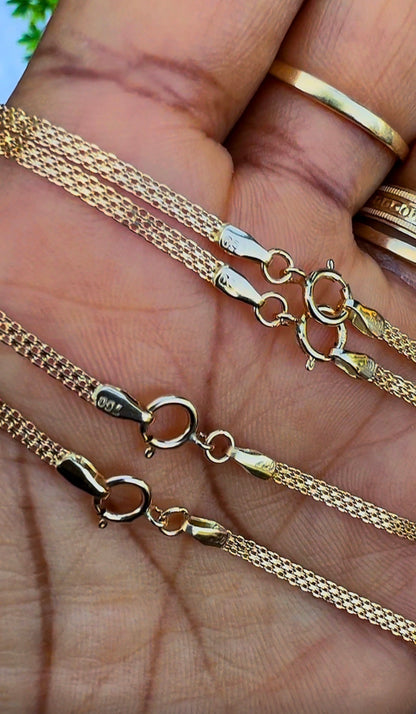 18ct Solid Gold Carpet Chain 18 - 22 Inches | 2.6g & 3.1g