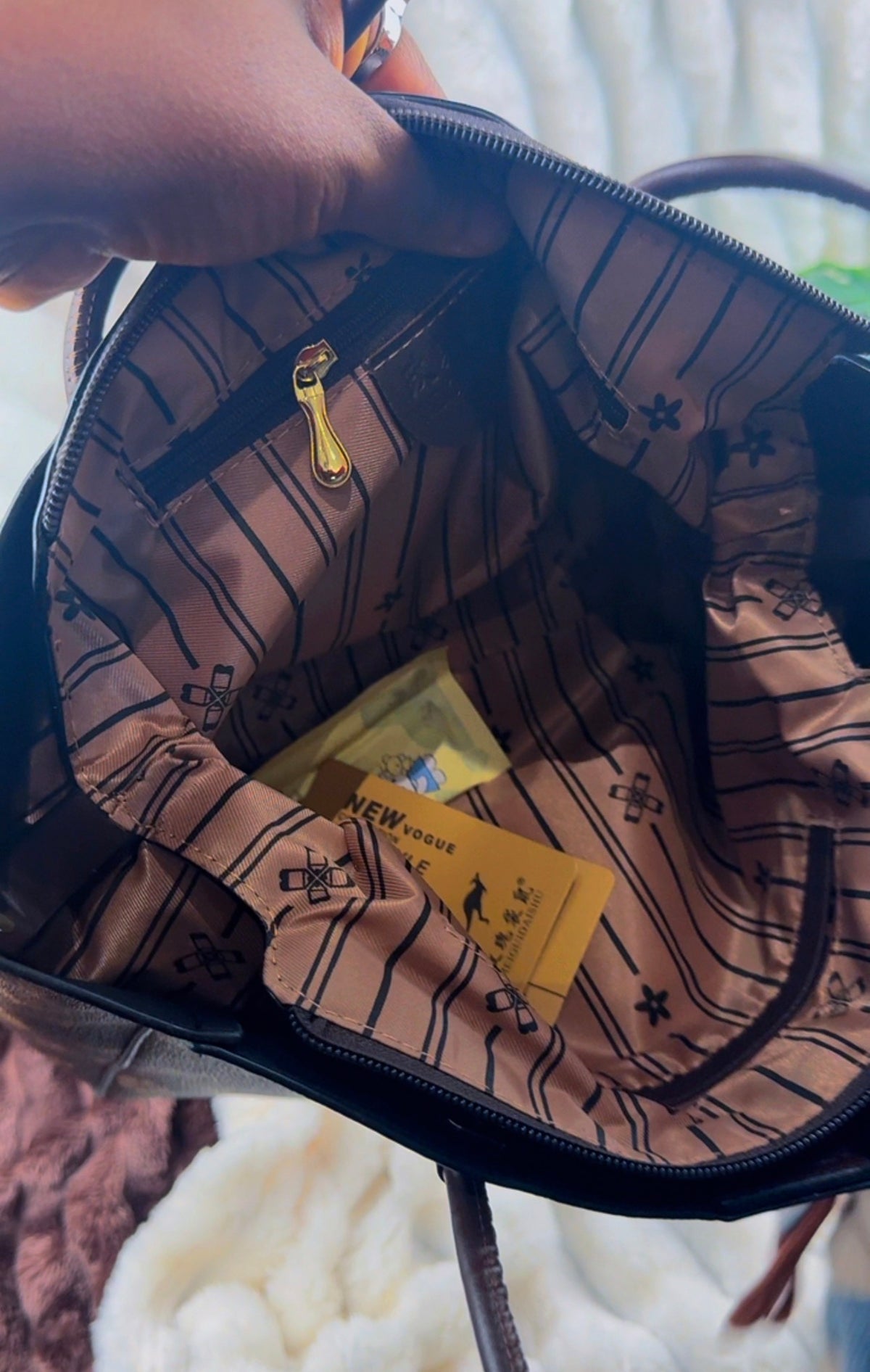 MEIELIDAI SHU Floral & Kangaroo Print Tote Bag  | LARYZ Everyday 041 | Big