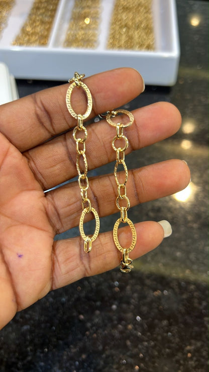 18k Chunky Bracelet | 18 Karat Solid Gold 7.5 Inches (2.8g) (Medium)