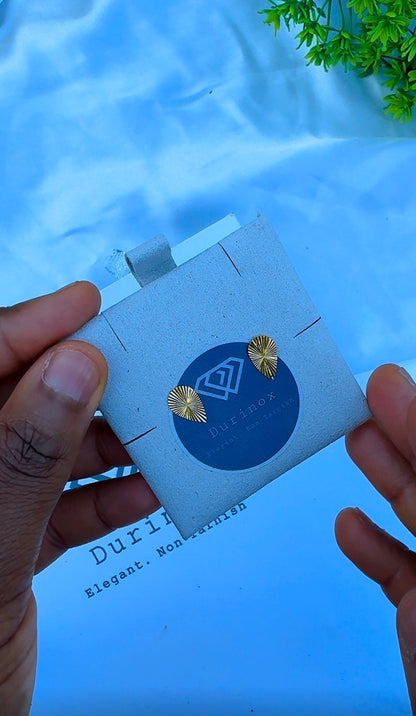 21K Solid Gold Stud Earrings Collection | High-Purity Gold⁠ | Lightweight 0.9g - 1.1g