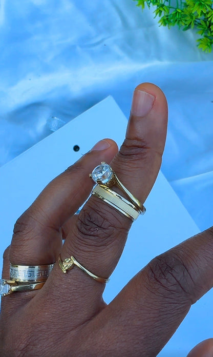 18K Solid Gold Wedding Band Ring 1.9g | Classic Unisex Gold Ring | Genuine 750 Gold | Durable Everyday Band