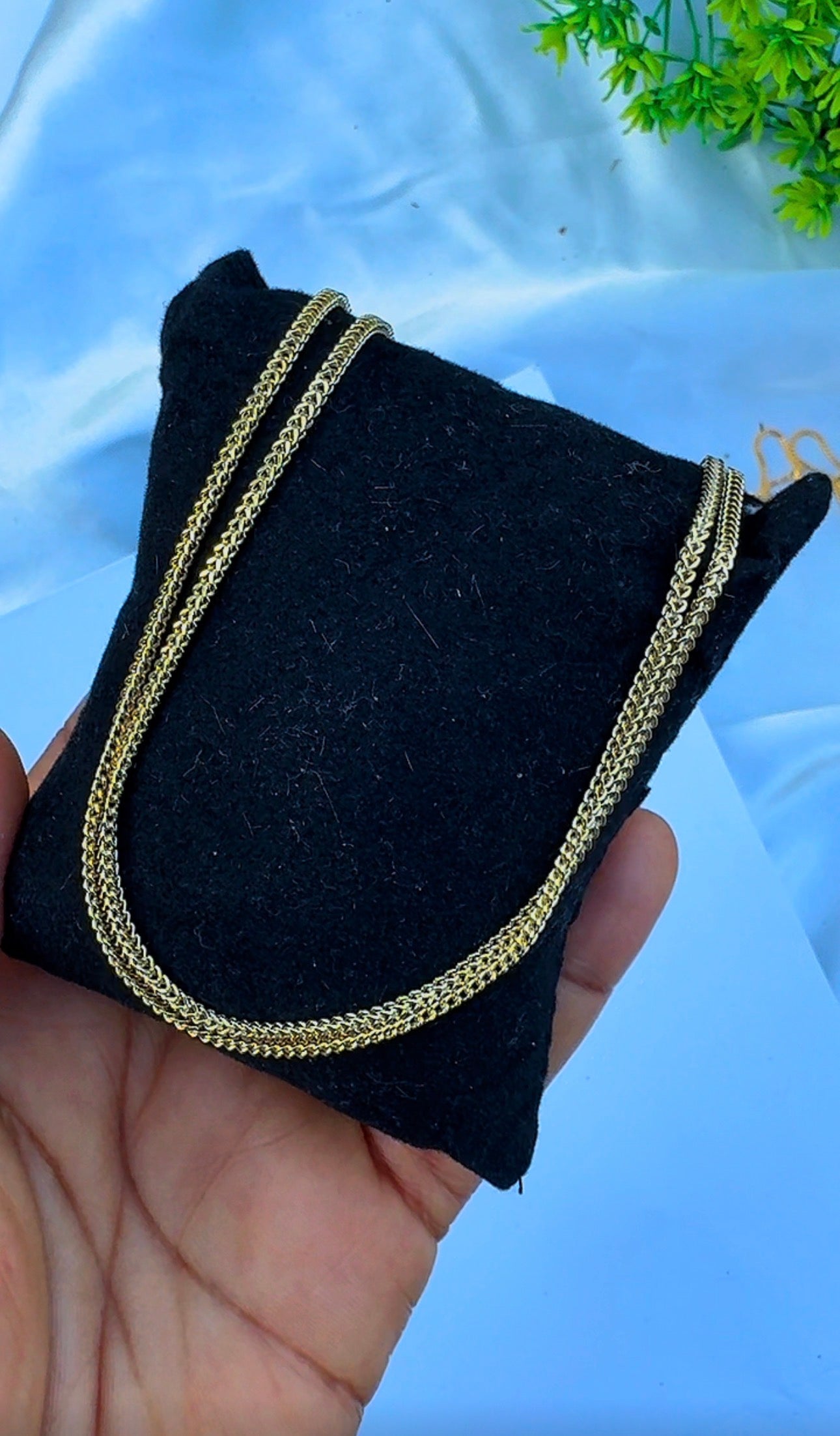 18K Solid Gold Franco Chain Necklace  | 18” - 24”