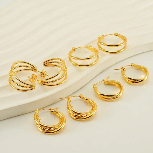 18K Gold Plated Hoops