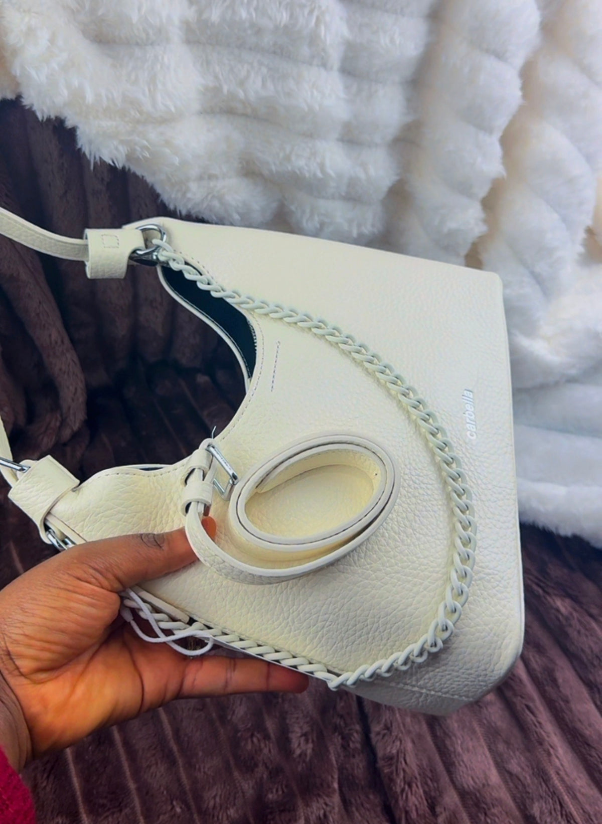 Cavella White Shoulder Handbag With Chain | LARYZ Everyday - 035 | Medium