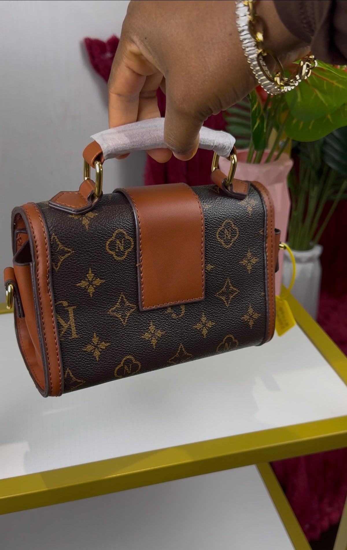 2-Tone Brown Structured Women's Handbag | LARYZ Everyday - 021