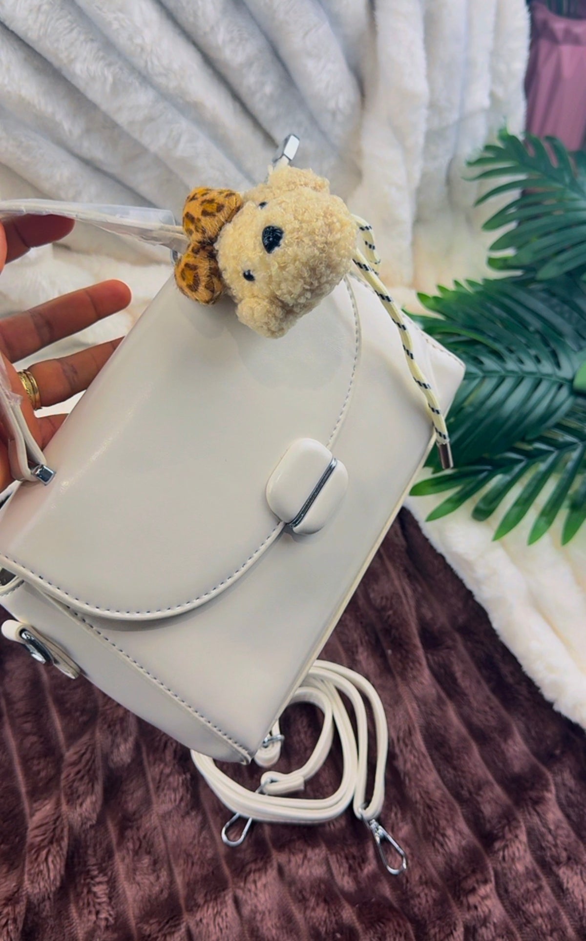 White Structured Women's Handbag | LARYZ Everyday - 019 | Small-Medium