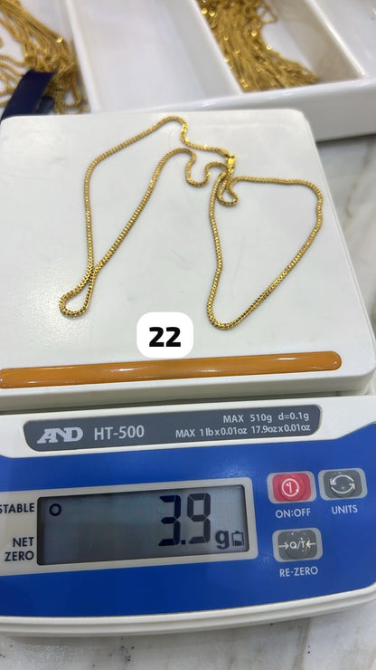 18ct Solid Gold Bestselling Franco Chain | 18 - 24 Inches
