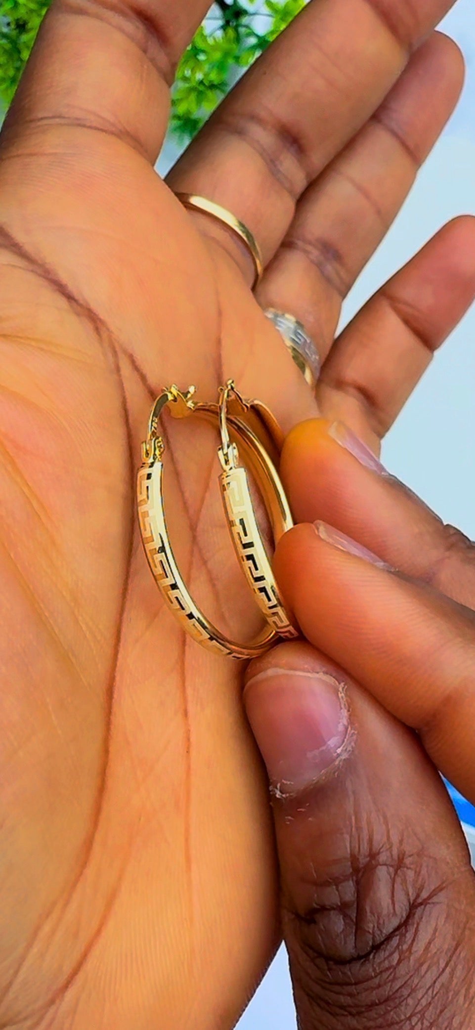 Deger 18 Karat Solid Gold Medium Hoop Earrings (3cm | 30mm)