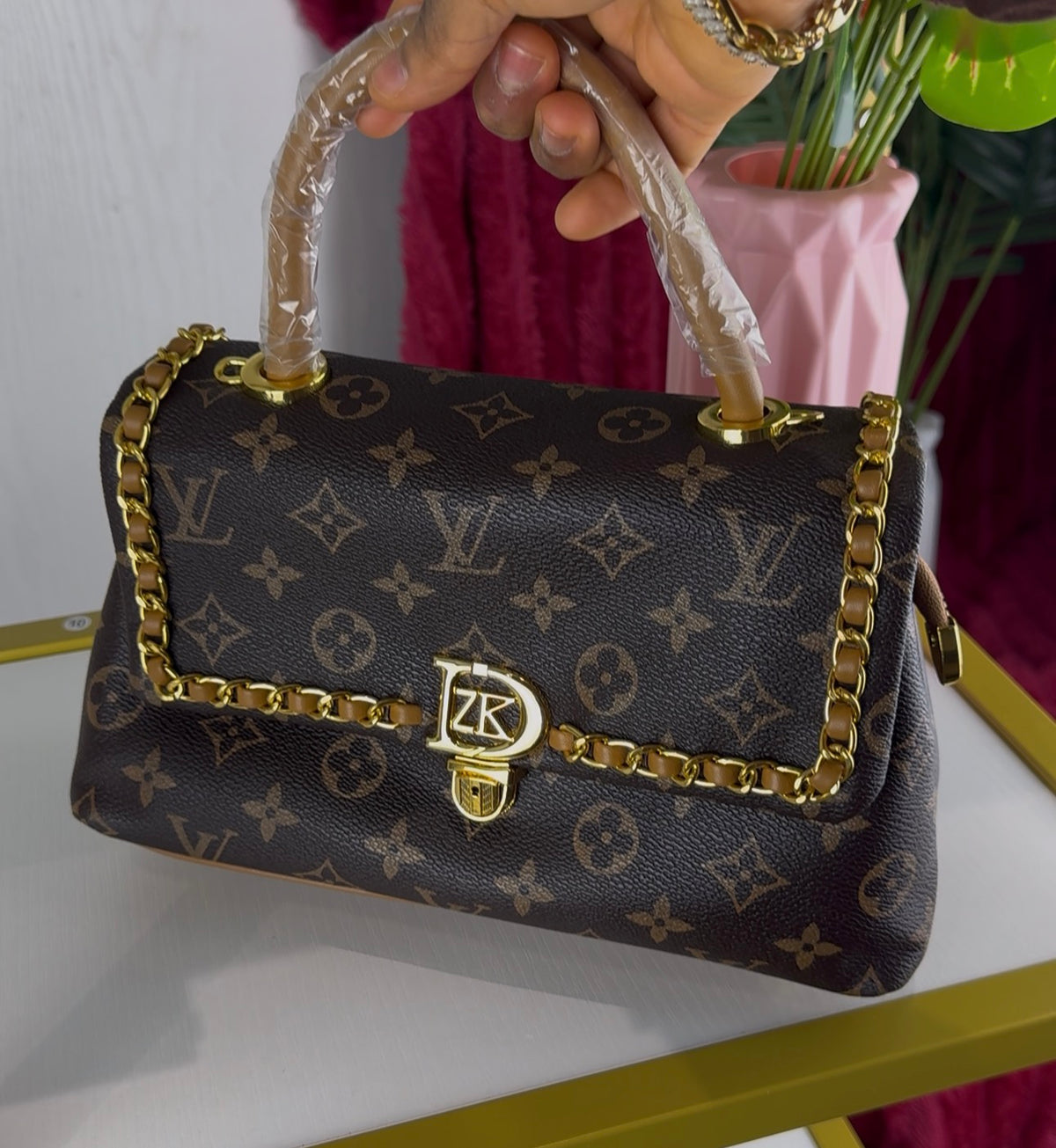 Monogram Canvas Flat Ladies Handbag | LARYZ Everyday - 033 | Medium