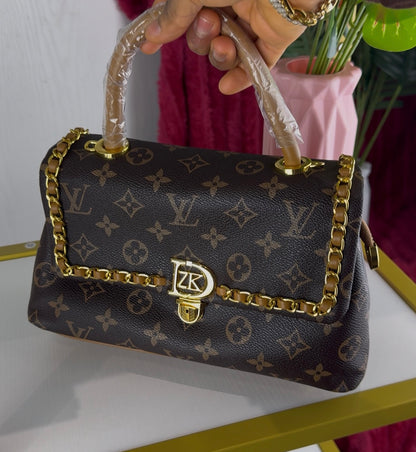 Monogram Canvas Flat Ladies Handbag | LARYZ Everyday - 033 | Medium