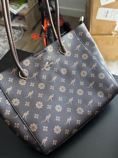 MEIELIDAI SHU Floral & Kangaroo Print Tote Bag  | LARYZ Everyday 041 | Big