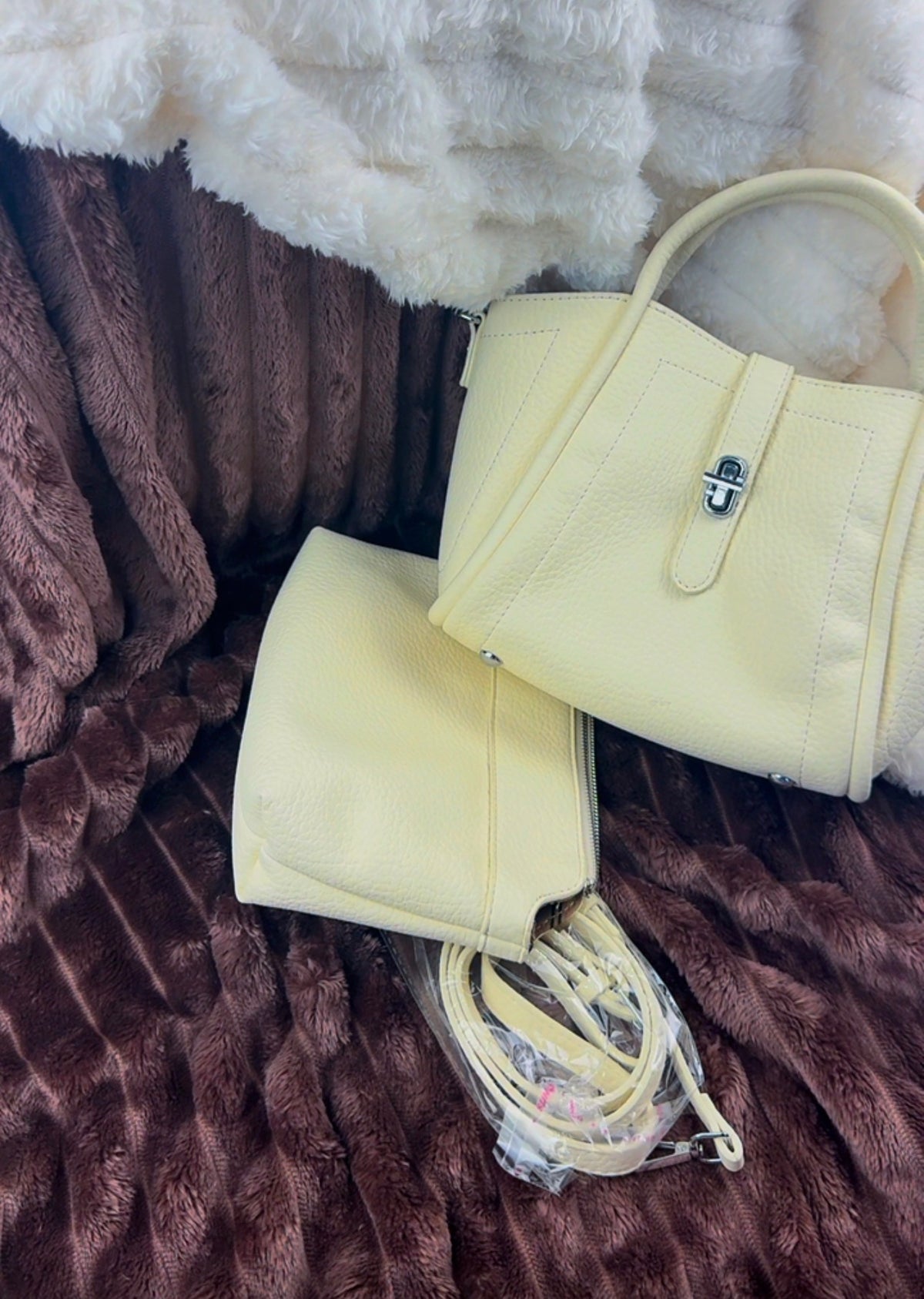 Cream Slouchy 3-in-1 Bucket Bag | LARYZ Everyday - 061 | Medium