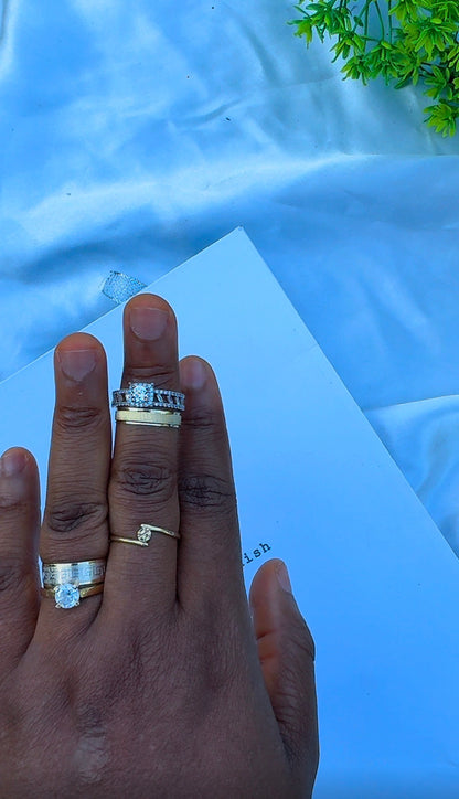 18 Karat Solid Gold Engagement Rings For Women | Sizes 7&7.5 | 2.5g