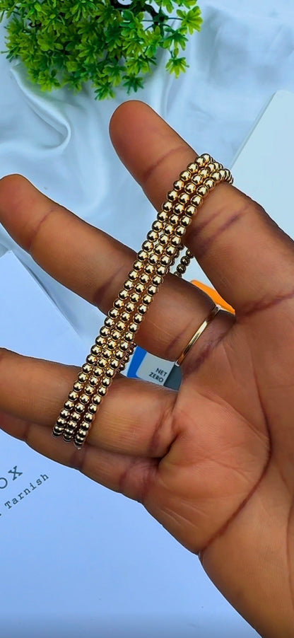 Degaxs 18K Solid Gold Stretchable Bangle (Shiny)