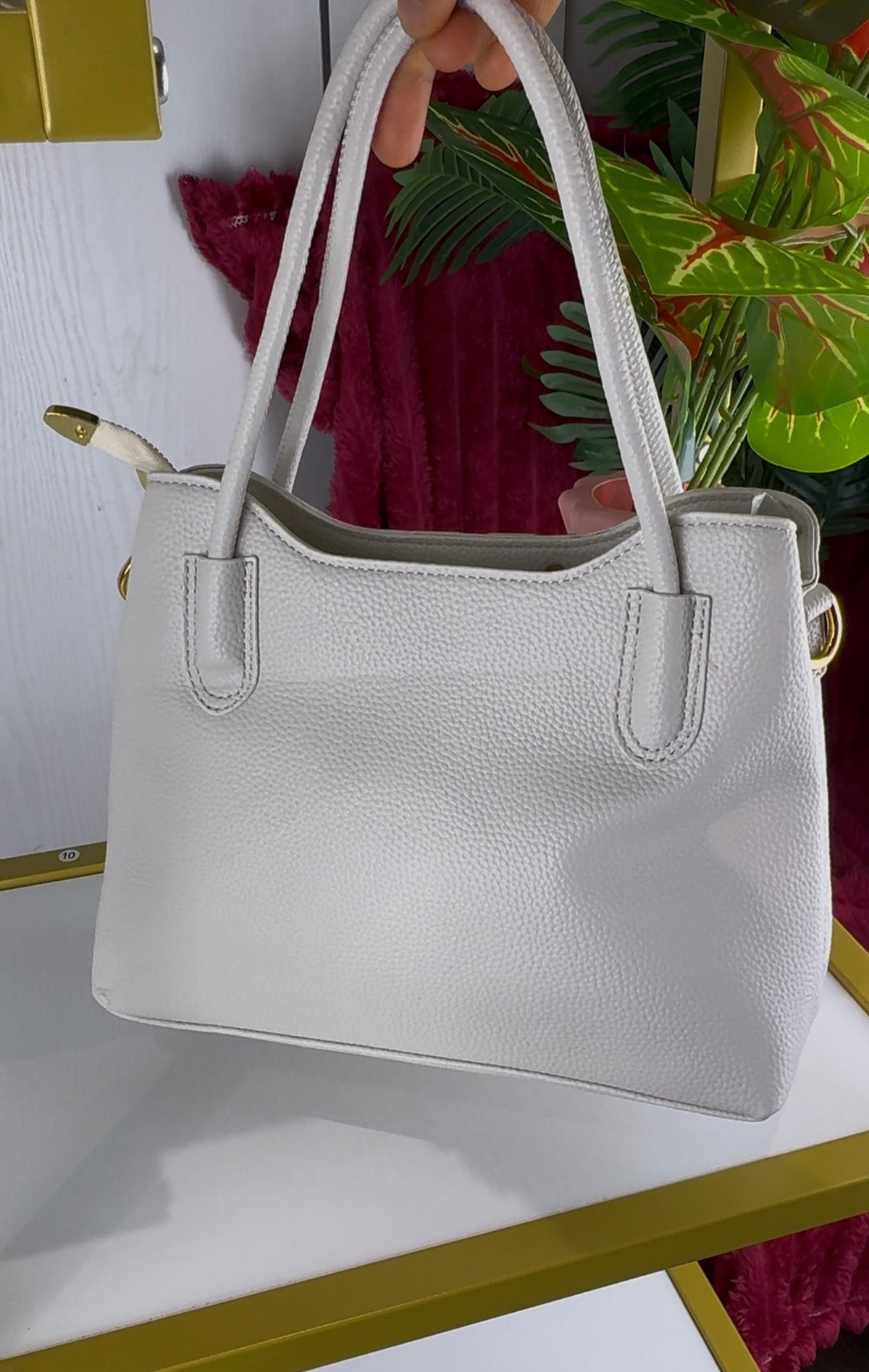 White T Shoulder Handbag | LARYZ Everyday -029 | Medium