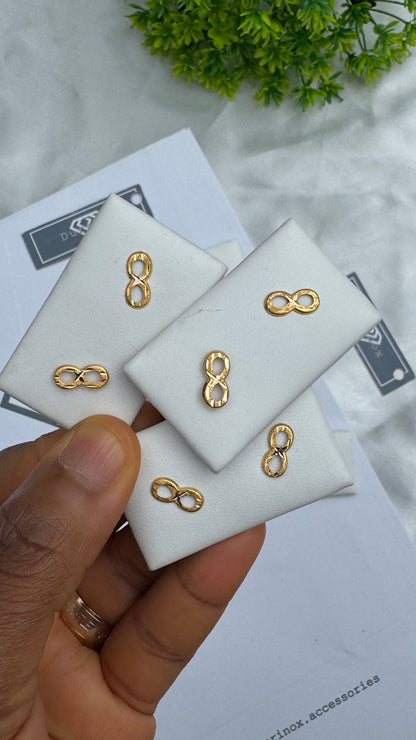 18 Karat Solid Gold Screw Stud Earrings