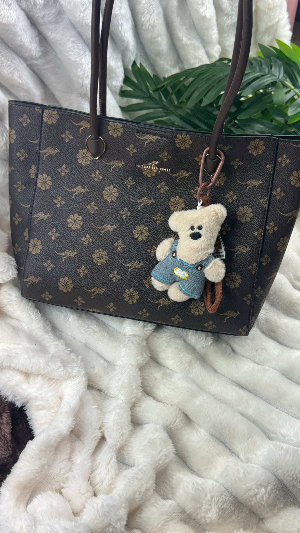 MEIELIDAI SHU Floral & Kangaroo Print Tote Bag  | LARYZ Everyday 041 | Big