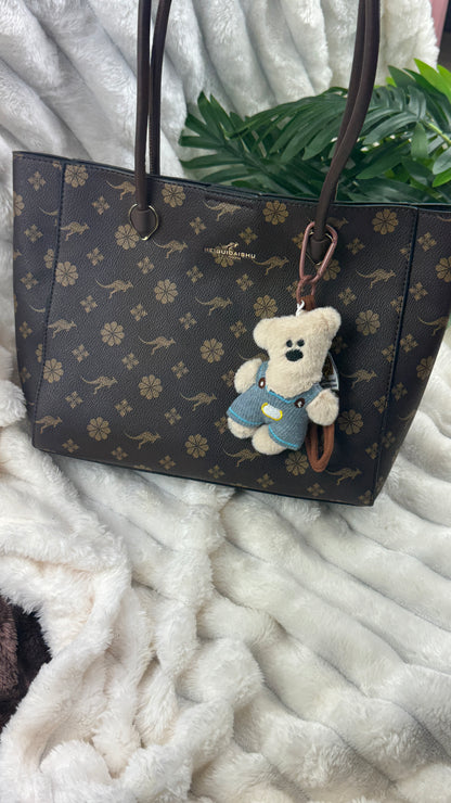MEIELIDAI SHU Floral & Kangaroo Print Tote Bag  | LARYZ Everyday 041 | Big