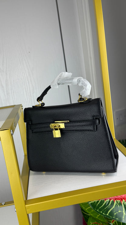 Black Structured Women's Handbag | LARYZ Everyday - 023 | Small-Medium