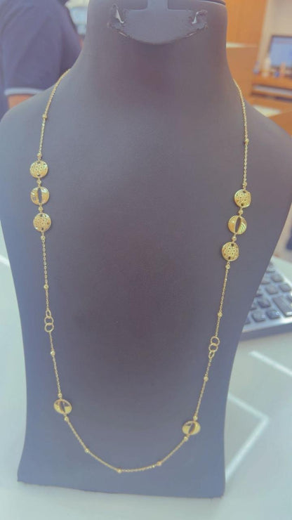 Deedaams 18ct Solid Gold Long Dress Chain 31.5 Inches