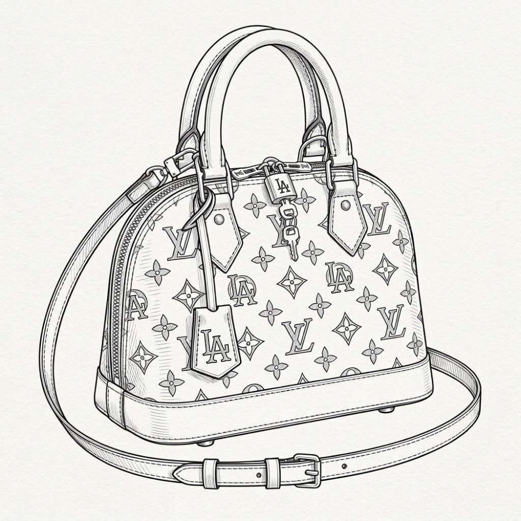 Monogram Dome Bag, Interlocking Monogram, Monogram Handbag - LASi005