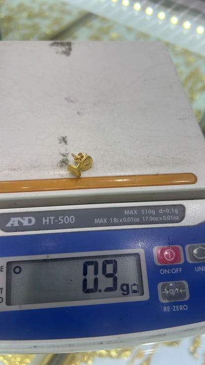 Diiga 21 Karat Real Gold Stud Earrings