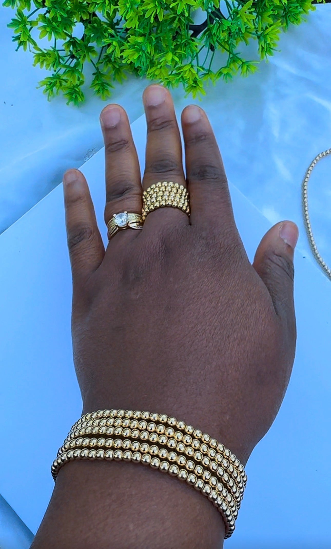 18K Solid Gold Stretchable Bangle (Shiny) | 0.9g & 1.3g | Small to Medium Wrists