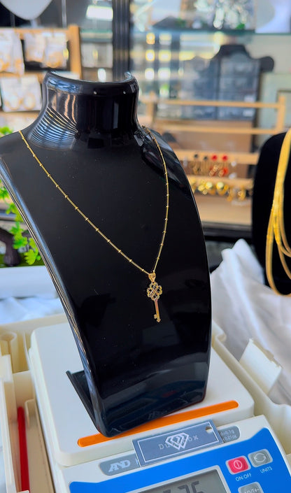 Degart 18 Karat Gold Key Pendant