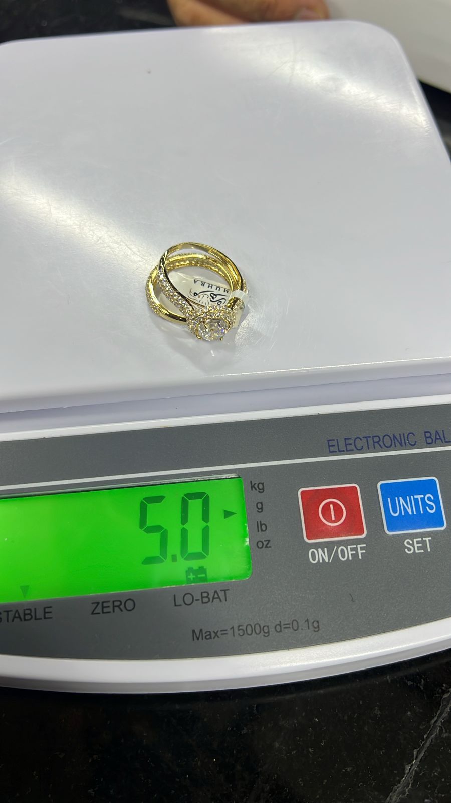 Degam Pure 18 Karat Italian Gold Bridal Engagement Ring Set