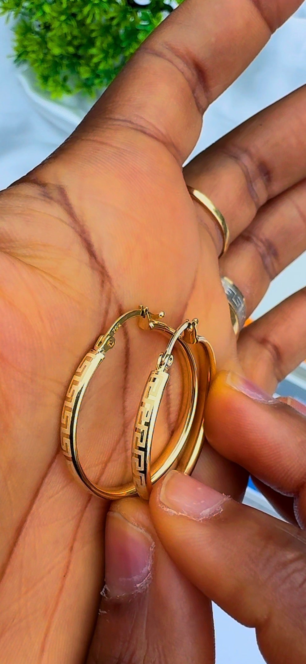 Deger 18 Karat Solid Gold Medium Hoop Earrings (3cm | 30mm)