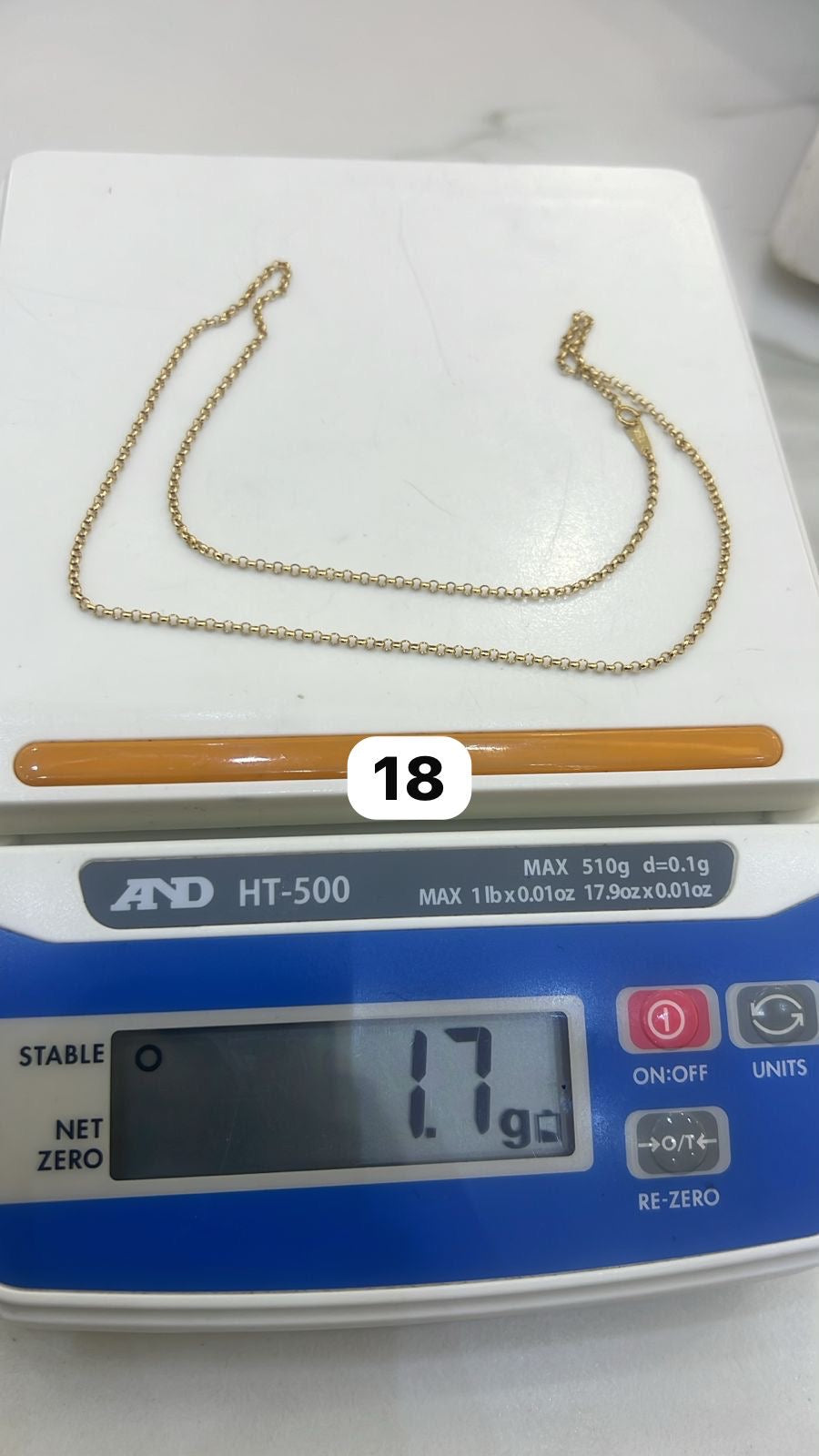 18ct Gold Rolo Chain 18 & 20 Inches